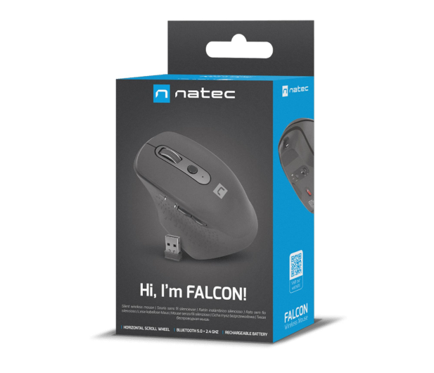 Natec FALCON BEZPRZEWODOWA 3200DPI BLUETOOTH 5.0 + 2.4GHZ CZARNA - 1470214 - zdjęcie 8
